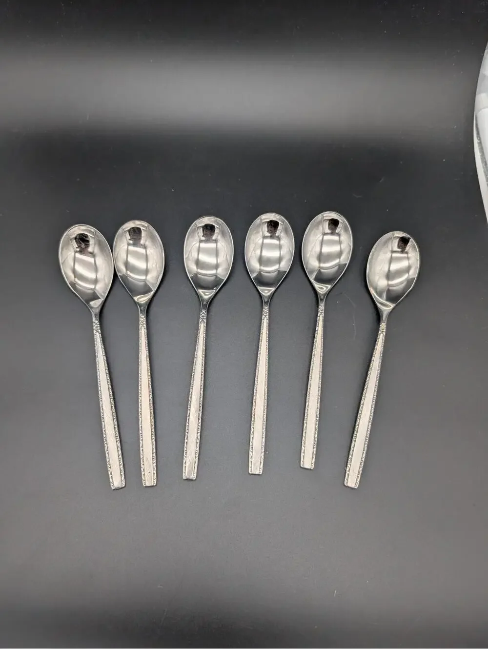 Oneida Community VIA ROMA Stainless Flatware Dessert Spoons (6 pc Set)